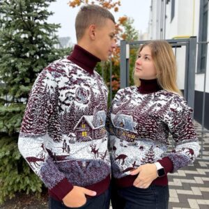 Светр "Будиночок" з горлом