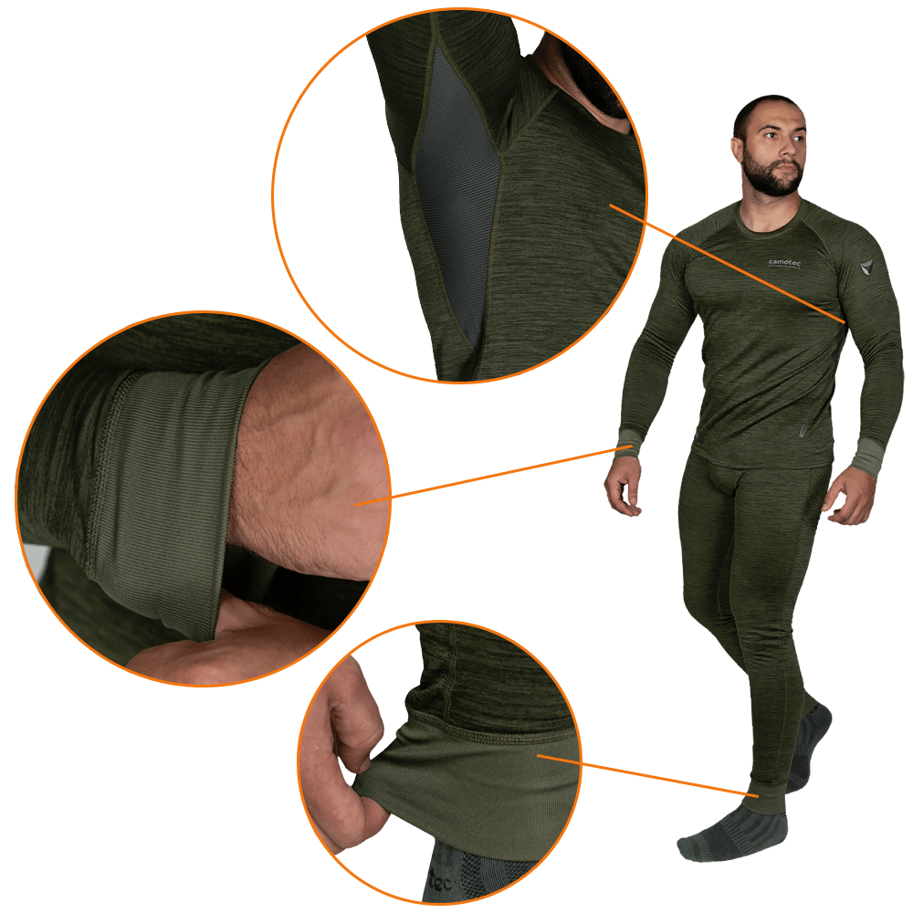 Термобілизна Polarheat QS Pro 2.0 Олива Меланж - Зображення 6