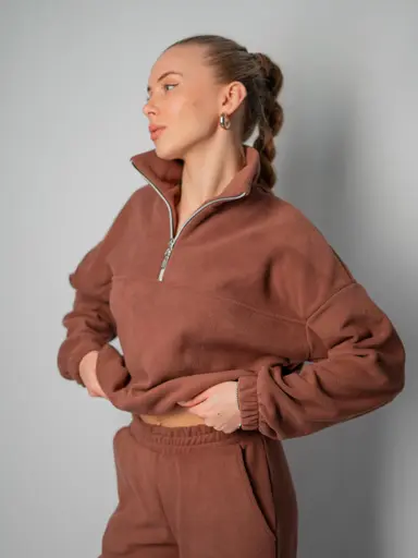 Теплий зимовий комплект вільного крою (Кофта + Штани Палаццо) - Зображення 7